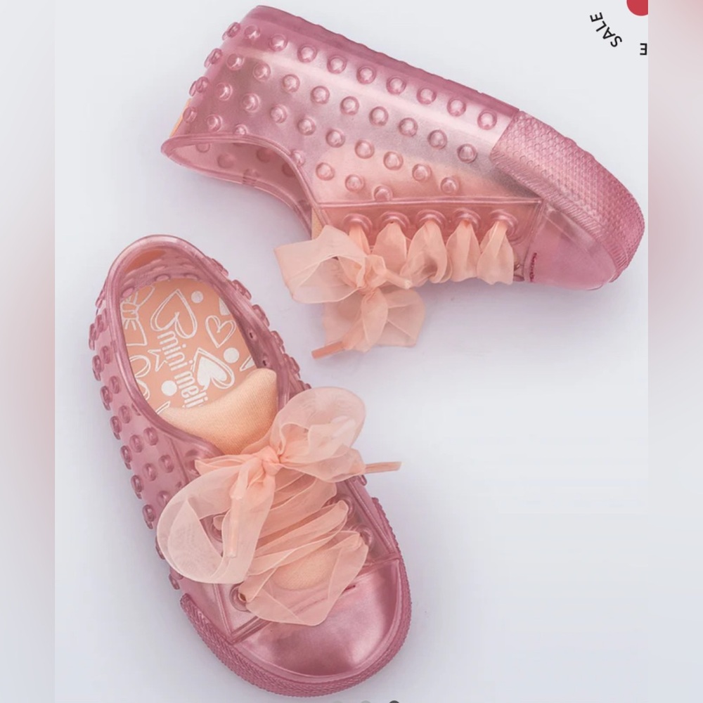 🌈 Mini Melissa Polibolha Special Sneakers – Funky Dotted Design, Size 10 👟✨